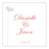Orchid Square Wedding Coaster